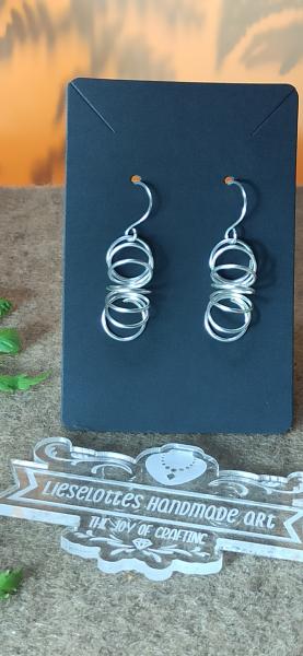 Ohrhänger Spirale Kupfer silberfarben 1